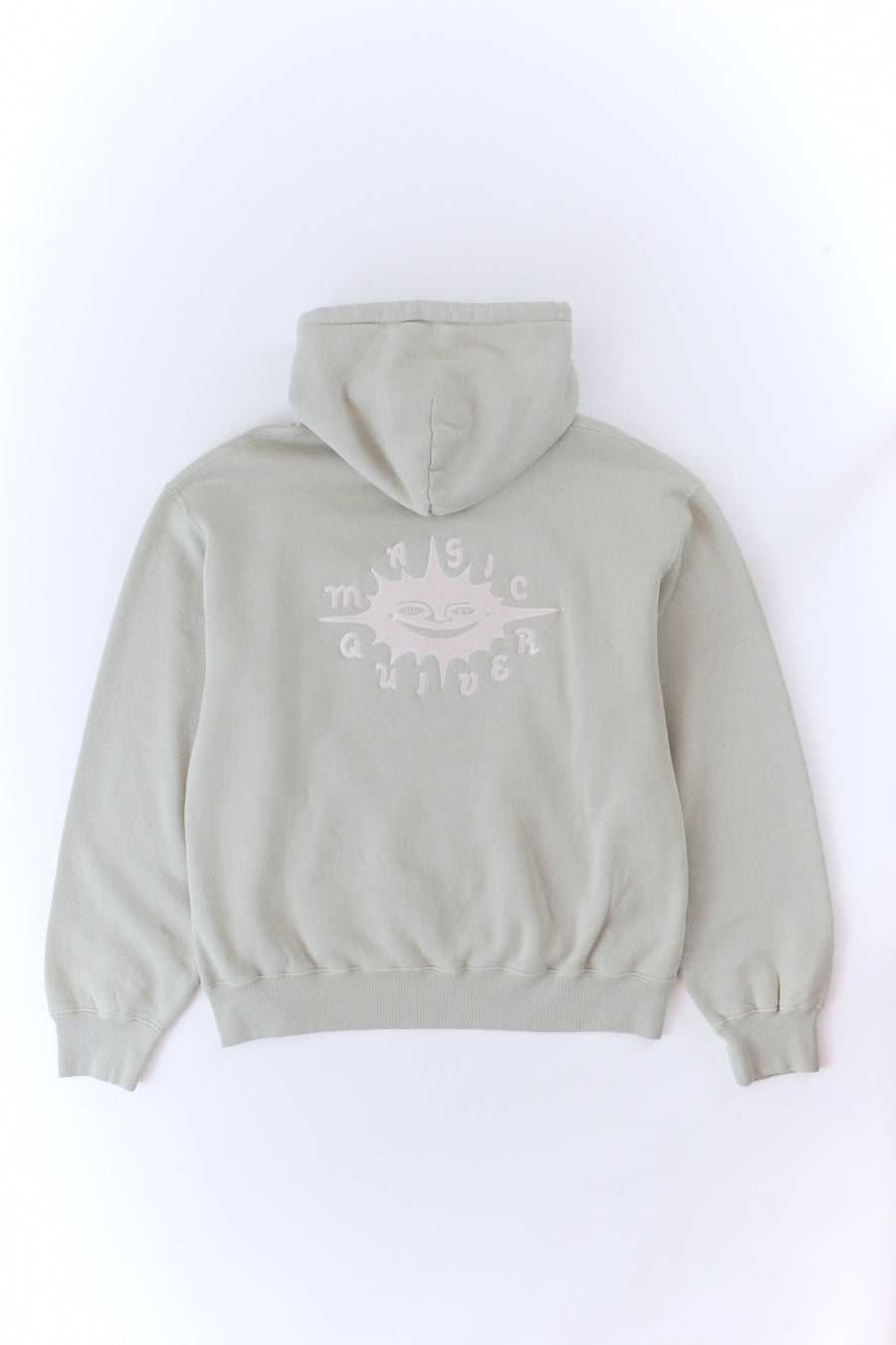Magic Quiver - Embroidered Sun Hoodie - Seagrass